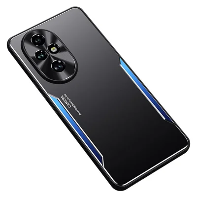 För Honor 200 Pro 5G Skal Aluminiumlegering+TPU Stötsäkert Skyddande Telefonskal - Blått