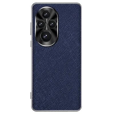 For Honor 200 5G Cover Cross Texture PU Leather Coated TPU Cell Phone Case - Sapphire