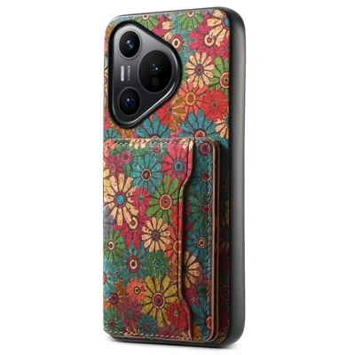 For Huawei Pura 70 Case Blomstrende Blomstermønster PU Læder Telefonbeskyttelse - Forår / Grøn