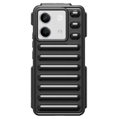 Capsule Series for Xiaomi Redmi Note 13 Pro 5G / Poco X6 5G Case Soft TPU Ribbed Phone Cover - Black