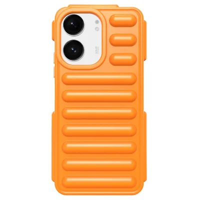 Capsule Series for Xiaomi Redmi 13C 4G / 5G / 13R 5G / Poco M6 5G / Poco C65 4G TPU Case Ribbed Back Phone Cover - Orange