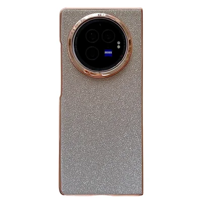 Voor vivo X Fold3 Hoes Hard PC Bling Glitter Slank Beschermend Telefoonhoesje - Gradiënt Goud