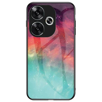 For Xiaomi Redmi Turbo 3 5G Case Slim Tempered Glass Phone Cover - Color Starry Sky