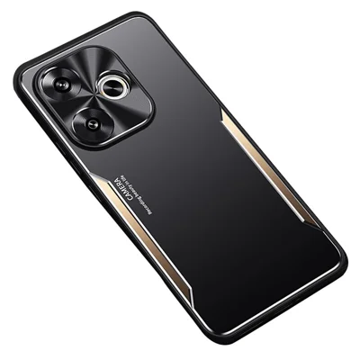 For Xiaomi Poco F6 5G / Redmi Turbo 3 5G Case Aluminium Alloy+TPU Protective Phone Cover - Gold