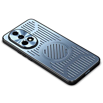 For Huawei nova 12 Pro 5G / nova 12 Ultra 5G Phone Case TPU+Aluminum Alloy Heat Dissipation Cover - Blue