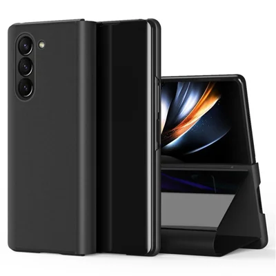 For Samsung Galaxy Z Fold6 5G Flip Leather Cover with Stand Full Body Protective Phone Case - Black