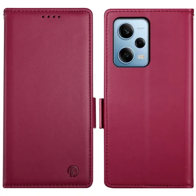 DF-010 For Xiaomi Redmi Note 12 Pro 5G / Note 12 Pro Speed 5G / Poco X5 Pro 5G Case Phone Leather Cover - Wine Red