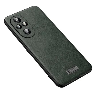 SULADA For Honor 200 5G Phone Case PU Leather+TPU+PC Back Cover - Green