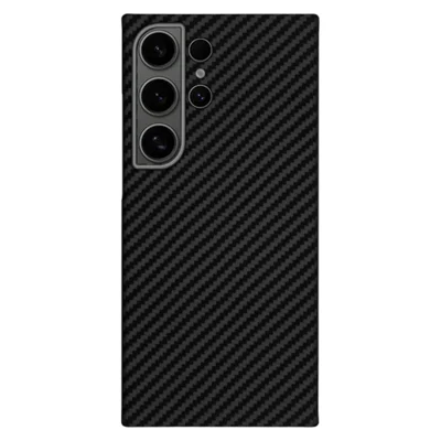 KZDOO For Samsung Galaxy S24 Ultra Aramid Fiber Case Ultra-Thin Support Wireless Charging - Black