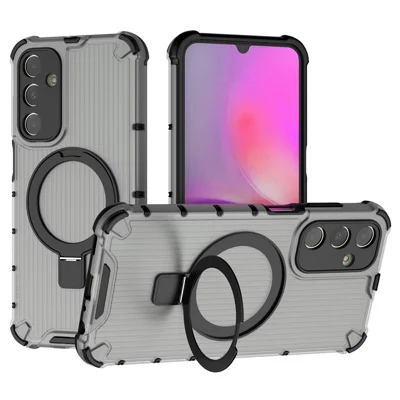 For Samsung Galaxy A25 5G (Global) (161mm) Case Kickstand PC+TPU Phone Cover Magnetic Case - Grey