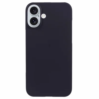 Til iPhone 16 Stødfast Hård PC-telefonbeskyttelse med Gummibeskyttelse - Sort