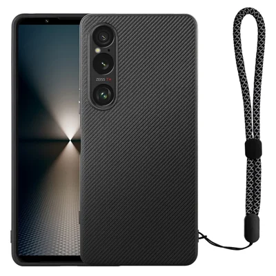 VILI TC Series for Sony Xperia 1 VI Case PU Leather Coated TPU Phone Cover with Strap