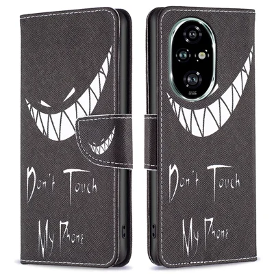 For Honor 200 Pro 5G Case PU Leather Pattern Phone Cover Scratchproof Protect - Don't Touch My Phone