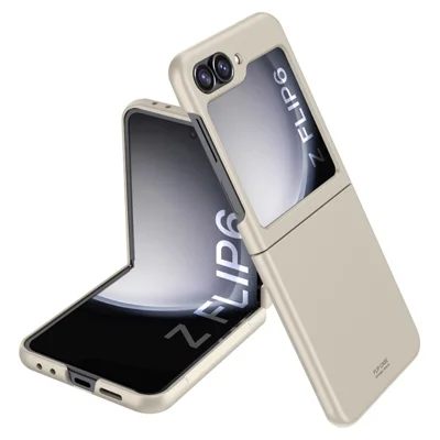 For Samsung Galaxy Z Flip7 FE 5G / Z Flip6 5G Slim Case Skin-Feel Hard PC Phone Cover - Titanium Grey