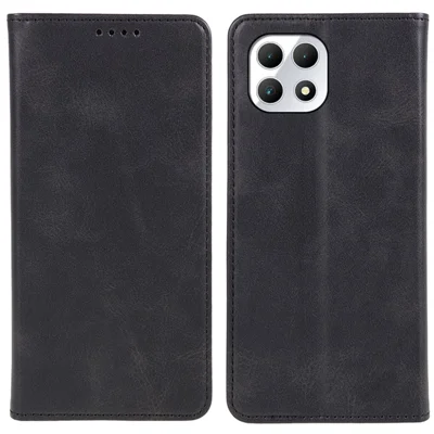 For T-Mobile REVVL 7 / T Phone 2 Case Stand Strong Magnetic Leather Phone Cover - Black