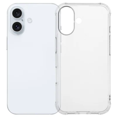 For iPhone 16 Phone Cases Clear TPU Drop-Proof Phone Cover (Big Rear Lens Cutout)