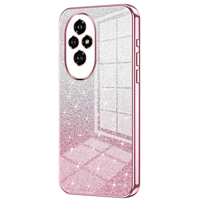 For Honor 200 5G Case Gradient Glitter Anti-Drop Soft TPU Phone Cover - Pink