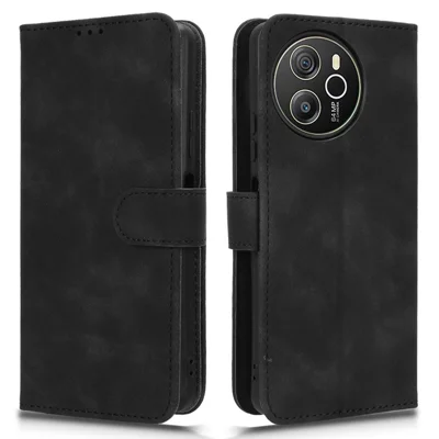 غطاء هاتف قلاب من جلد PU مقاوم للخدوش لهاتف Blackview Shark 8 - أسود
