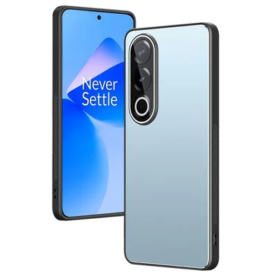 For OnePlus Ace 3V 5G Case PC+TPU Matte Phone Cover with Tempered Glass Lens Film - Blue