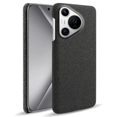 For Huawei Pura 70 Pro / Pura 70 Pro+ Case Cloth+PC Hard Phone Cover - Black