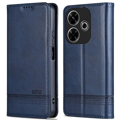 AZNS For Xiaomi Redmi 13 5G / 13 4G / Redmi Note 13R 5G Leather Phone Case Magnetic Auto Closing - Blue