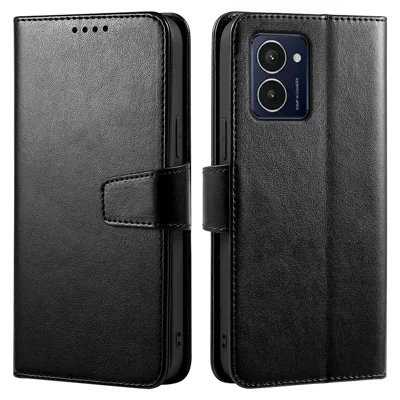 For HMD Pulse / Pulse+ Case Leather Flip Wallet Phone Cover Stand View - Black