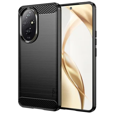 MOFI JK TPU Series-1 For Honor 200 5G Case Brushed TPU Phone Cover Carbon Fiber Texture - Black