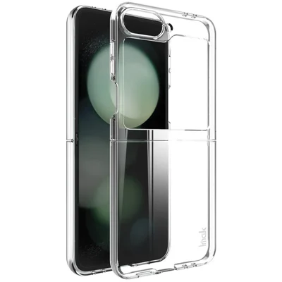 IMAK Crystal Case II Pro for Samsung Galaxy Z Flip7 FE 5G / Z Flip6 5G Clear Case Two-Piece PC Phone Cover (Upper Cover+Lower Cover)