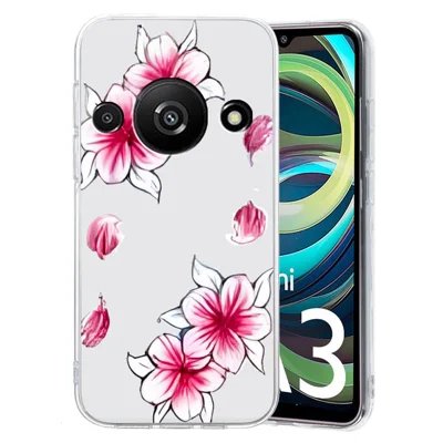For Xiaomi Redmi A3 4G / Poco C61 4G TPU Case Pattern Printing Phone Back Cover - Cherry Blossom