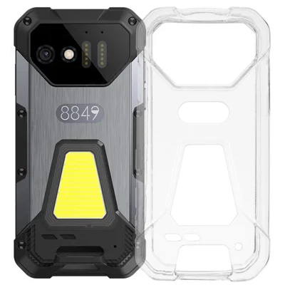 For Unihertz Tank Mini TPU Case Shockproof Phone Cover Camera Lens Protection - Transparent