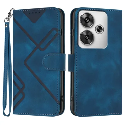 YX0040 For Xiaomi Redmi Turbo 3 5G / Poco F6 5G Case Wallet PU Leather Phone Cover - Sapphire