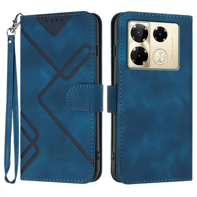YX0040 For Infinix Note 40 Pro 4G / 5G / Note 40 Pro+ Leather Case Wallet Phone Cover - Sapphire