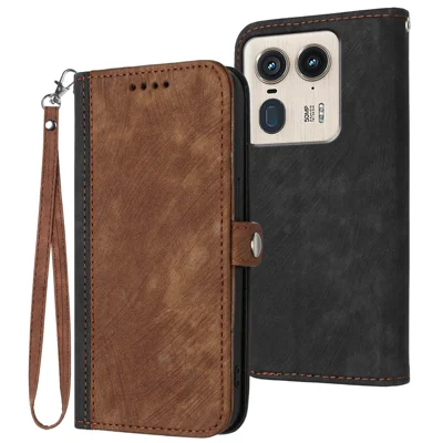 YX0020 For Motorola Edge 50 Ultra 5G / Moto X50 Ultra 5G Wallet Case Phone Leather Cover - Coffee
