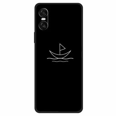 For Sony Xperia 10 VI Case Soft TPU Abstract Art Phone Cover - Sailboat