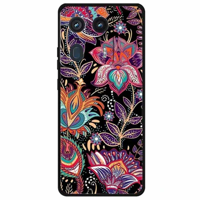 For Motorola Moto X50 Ultra 5G / Edge 50 Ultra 5G Case Pattern Printing Soft TPU Cell Phone Cover - Purple Leaf Flower