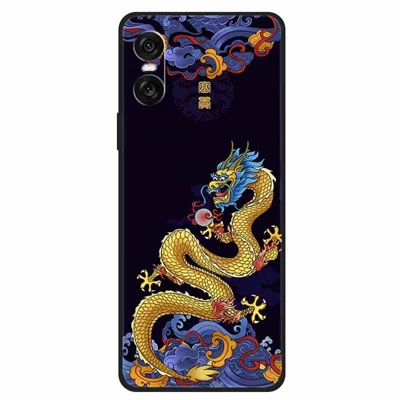 For Sony Xperia 10 VI Case Unique Pattern Printed TPU Anti-Drop Cell Phone Cover - Dragon