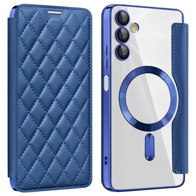 For Samsung Galaxy A05s 4G Case Card Slots Anti-drop Leather Phone Cover Magnetic Case - Sapphire