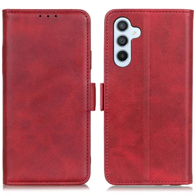 For Samsung Galaxy S24 FE Case Shockproof Leather Wallet Stand Phone Cover - Red