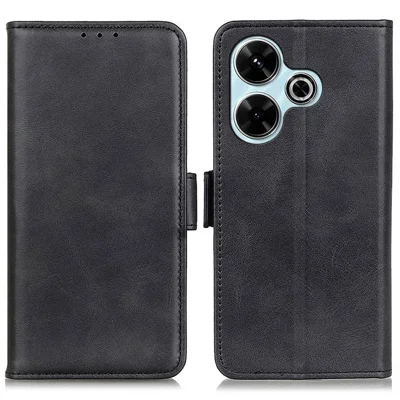 For Xiaomi Redmi 13 5G / 13 4G Case Shockproof Leather Wallet Stand Phone Cover - Black