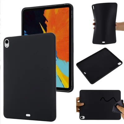For iPad Air 13 (2026) / (2025) / (2024) Case Liquid Silicone Scratch Resistant Tablet Cover - Black
