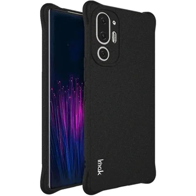 IMAK For HTC U24 Pro 5G Case Four Corners Airbag Soft TPU Phone Cover - Black