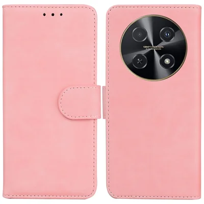 For Huawei nova 12i 4G Leather Case Solid Color Wallet Phone Cover - Pink