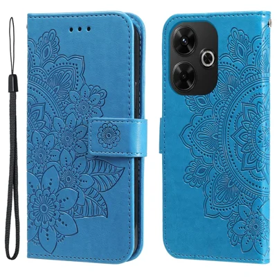 For Xiaomi Redmi 13x 4G / 13 5G / 13 4G / Redmi Note 13R 5G / Poco M6 4G Case Wallet Leather Phone Cover - Blue