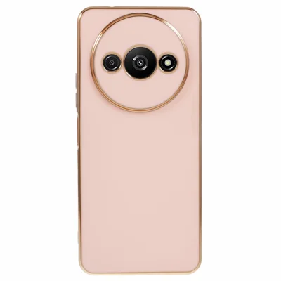 For Xiaomi Redmi A3 4G / Poco C61 4G Case 6D Electroplating TPU Phone Cover Precise Cutouts - Pink