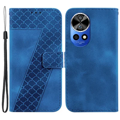 For Huawei nova 12 Pro 5G / 12 Ultra 5G Case 7-Shaped Pattern PU Leather Phone Cover - Blue