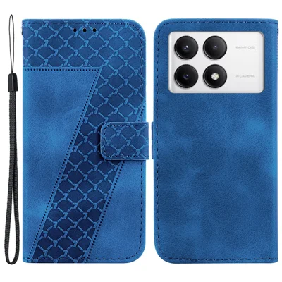 For Xiaomi Poco F6 Pro 5G / Redmi K70 5G / K70 Pro 5G Phone Case Pattern Imprint PU Leather Cover - Blue