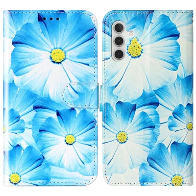 For Samsung Galaxy S24 FE Case Pattern Design Leather Flip Phone Cover - Orchid