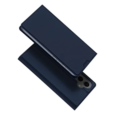 DUX DUCIS Skin Pro Series For Samsung Galaxy S24 FE Leather Case Card Holder Phone Cover - Blue