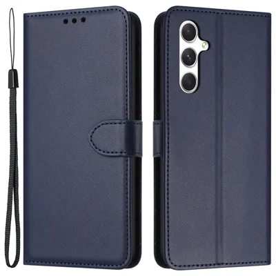For Samsung Galaxy A25 5G (Global) (161.0 X 76.5 X 8.3mm) Wallet Case Leather Stand Phone Cover - Blue