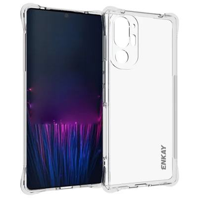 ENKAY HAT PRINCE For HTC U24 Pro 5G Clear Case TPU Phone Cover Corner Airbag Fall Protection